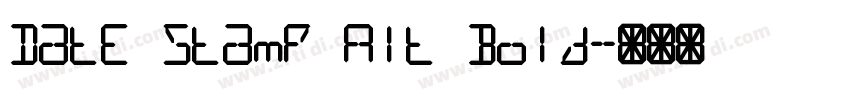 Date Stamp Alt Bold字体转换